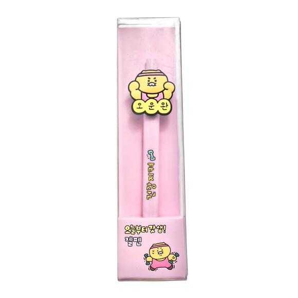 KAKAO FRIENDS Choonsik “Stay Healthy!” Godsaeng Gel Pen Black Ink NIB - Picture 1 of 6